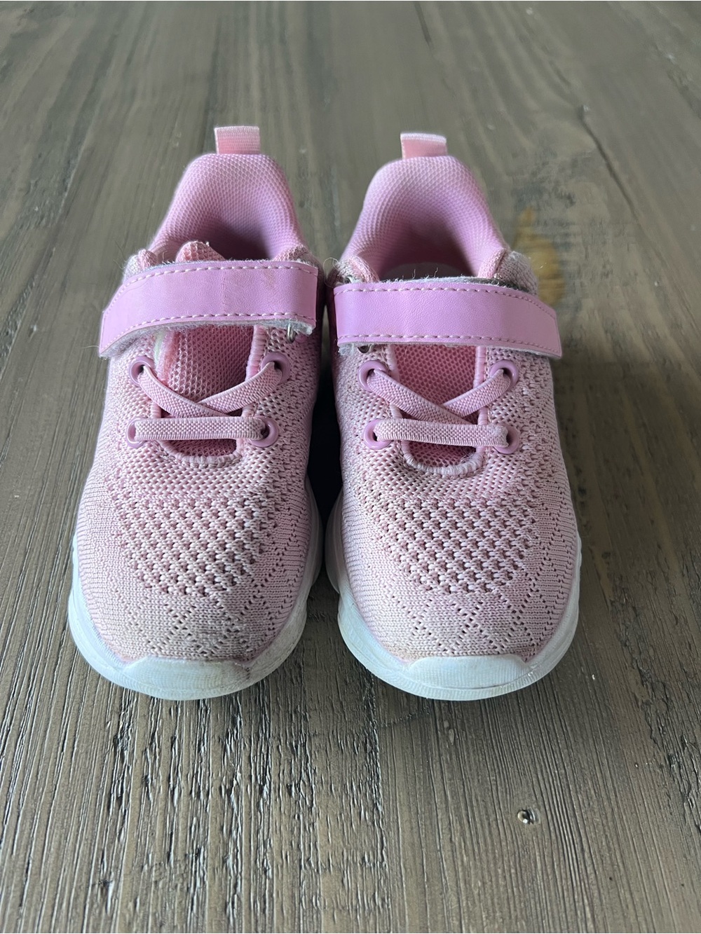 Pink Kids Mesh Sneakers with Velcro Strap